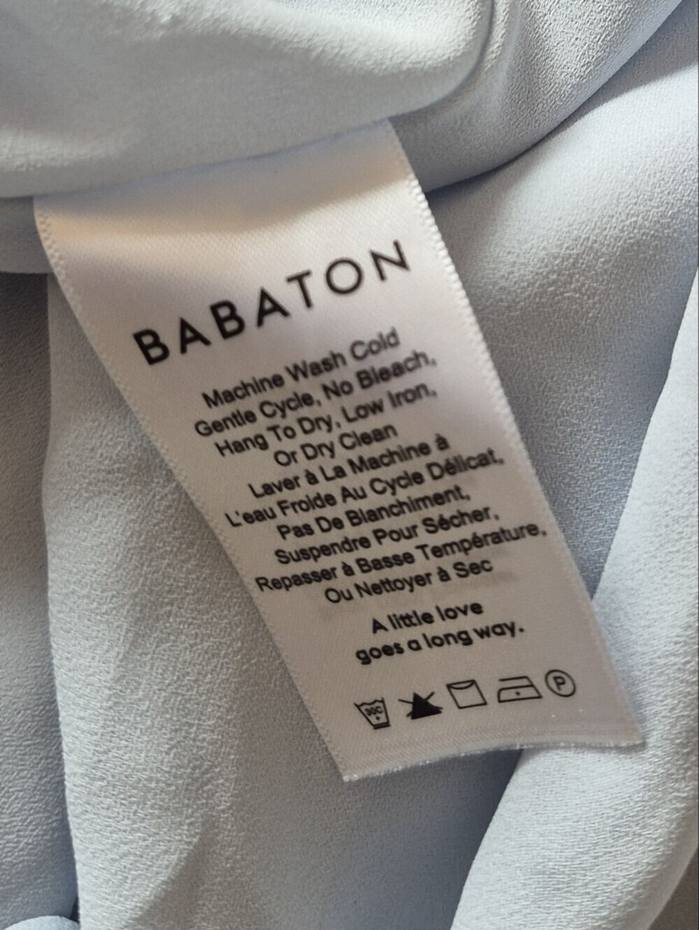 Babaton Light Blue Tie-Front Wrap Dress Size XS Poly Short Sleeve Mini - Picture 9 of 9